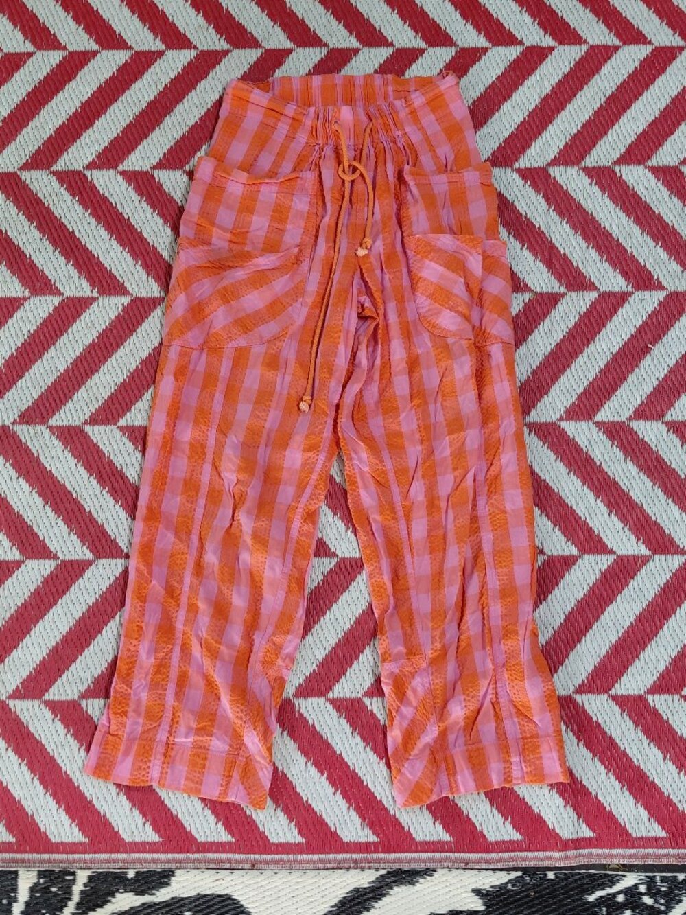 Free People Women's Red Chime In Pull-on Pants